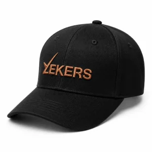Zwarte 6-panel Baseballcap